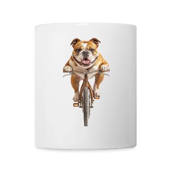 Englische Bulldogge - Tasse - Weiß - Vorne