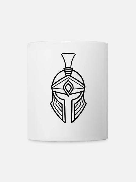 Spartanischer Helm - Tasse - Weiß