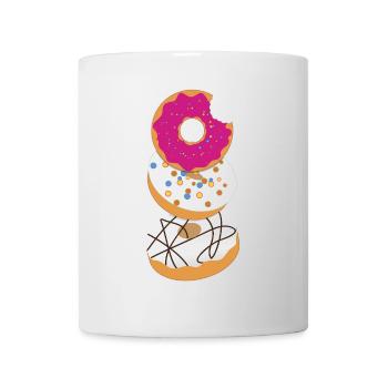 Donuts Motiv – Drei süße Hingucker mit Glasur - Tasse - Weiß - Vorne