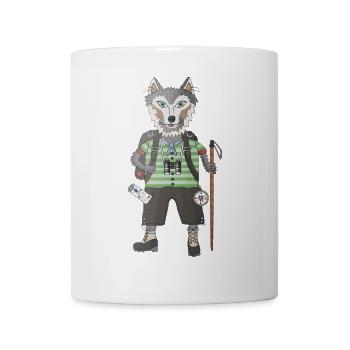 wander like a wolf free and wild - Mug - white - Front