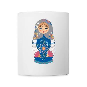 Matreshka / Matroshka / Matryoshka / Matryoshka - Mug - white - Front