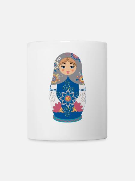 Matreshka / Matroshka / Matryoshka / Matryoshka - Mug blanc - blanc