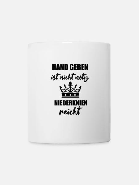 Chef König Niederknien lustiger Spruch Geschenk - Tasse - Weiß