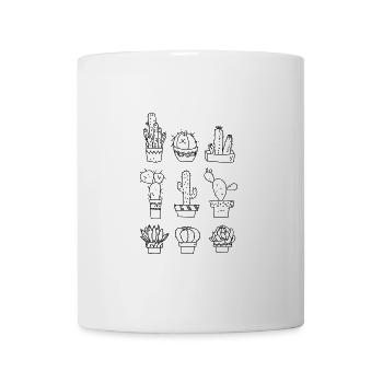 6 different cacti - Mug - white - Front