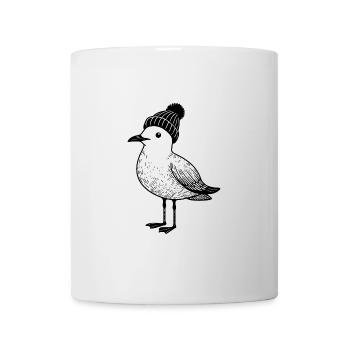 North Sea Harbor Moin Seagull Bonnet Bonnet Noir Blanc - Mug blanc - blanc - Devant