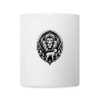 Christliche Kleidung Löwe und Lamm - Tasse - Weiß - Vorne