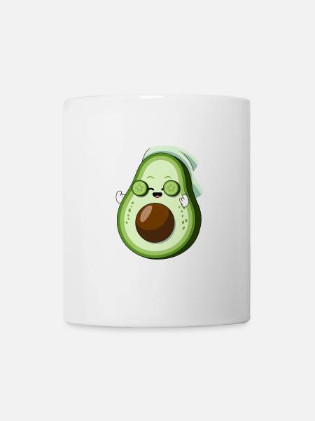 Avocado Spa Tag Mit Gurkenscheiben - Tasse - Weiß