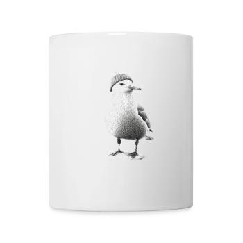 Chapeau de mouette oiseau mer du Nord Hambourg Bonnet Kiel - Mug blanc - blanc - Devant