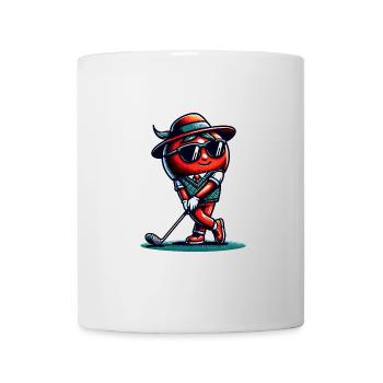 Fun golf tomato swings with style - Mug - white - Front