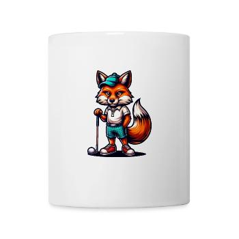 Golfspielender Fuchs mit Charme und Stil - Tasse - Weiß - Vorne