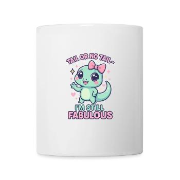Cool Funny Gecko Dicton - queue ou pas queue - Mug blanc - blanc - Devant