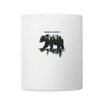 Preserve & Protect Schwarzbär Wildnis Umwelt Natur - Tasse - Weiß - Vorne