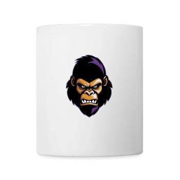 Tête de gorille de dessin animé - Mug blanc - blanc - Devant