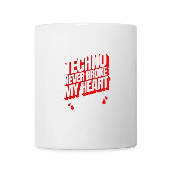 TECHNO NEVER BROKE MY HEART - Mug - white - Front