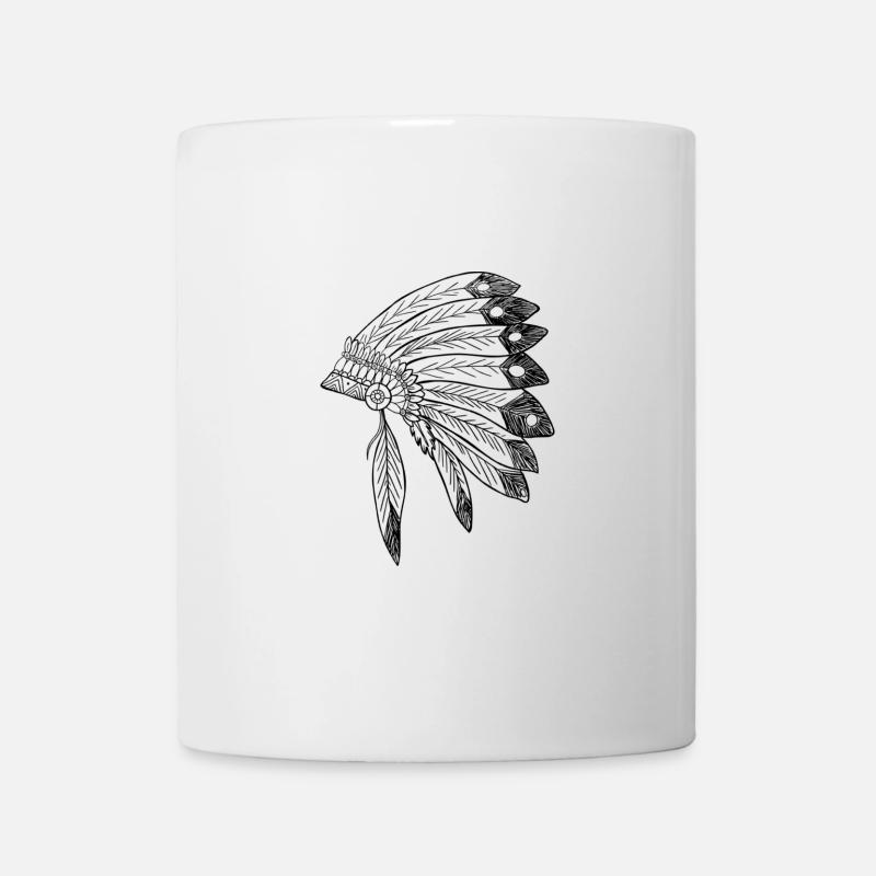 Indians, Feathers - Mug - white