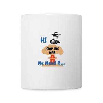 Stop Guerre Paix Dessin Cartoon - Mug blanc - blanc - Devant