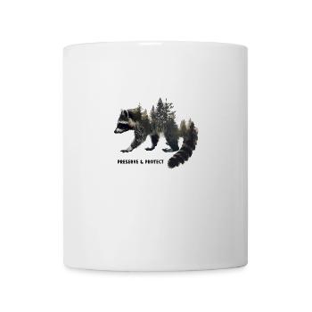 Protéger la forêt de ratons laveurs Nature - Mug blanc - blanc - Devant