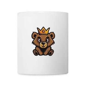 Couronne de bande dessinée d’ours - Mug blanc - blanc - Devant