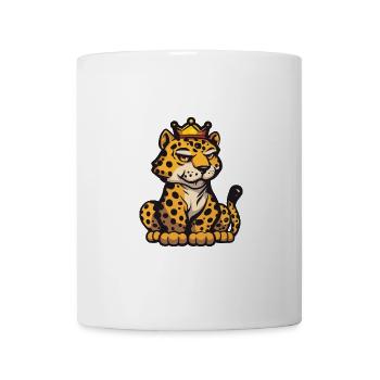 Leopard Comic Krone - Tasse - Weiß - Vorne