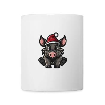 Pig Christmas Wild Boar - Mug - white - Front
