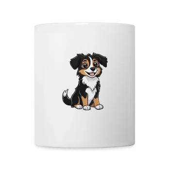 Australian Shepherd Dog Comic Baby - Mug - white - Front