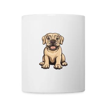 Mastiff chien bande dessinée bébé - Mug blanc - blanc - Devant