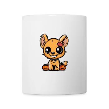 Chien Halloween Zombie Dessin animé - Mug blanc - blanc - Devant
