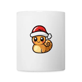 Schnecke Weihnachten Christmas - Tasse - Weiß - Vorne