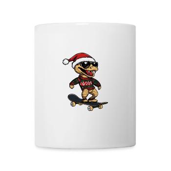 Schlange Kobra Weihnachten Lustig - Tasse - Weiß - Vorne