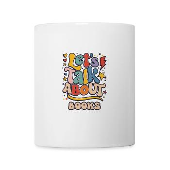 Let's Talk About Books Colorful Retro Style - Mug - white - Front