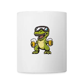 Dinosaurier T-Rex Ski Bier - Tasse - Weiß - Vorne