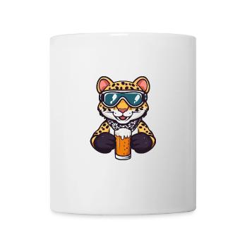 Leopard Ski Bier - Tasse - Weiß - Vorne