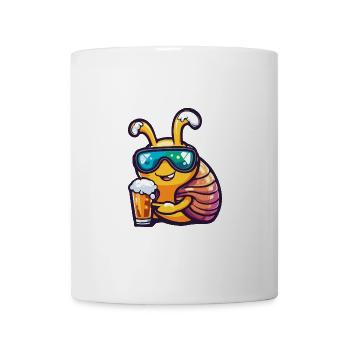 Schnecke Ski Bier - Tasse - Weiß - Vorne
