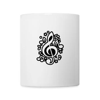 Musical Notes clef symbol musician - Mug - white - Front