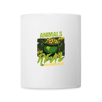 Les animaux sont les vrais trésors de la Saint-Patrick - Mug blanc - blanc - Devant