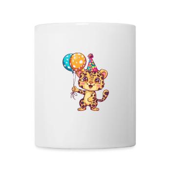 Bébé d’anniversaire léopard - Mug blanc - blanc - Devant