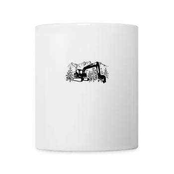 Baggerfahrer Tshirt - Tasse - Weiß - Vorne