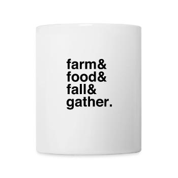 Aliments frais de la ferme et cueillette d’automne - Mug blanc - blanc - Devant