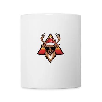 Hirsch Weihnachten Cool - Tasse - Weiß - Vorne