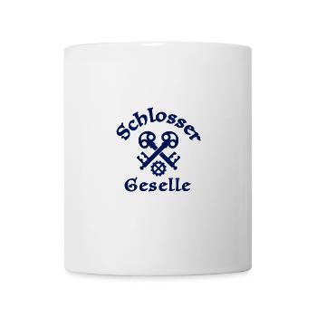 Schlossergeselle Zunftzeichen Blau - Tasse - Weiß - Vorne