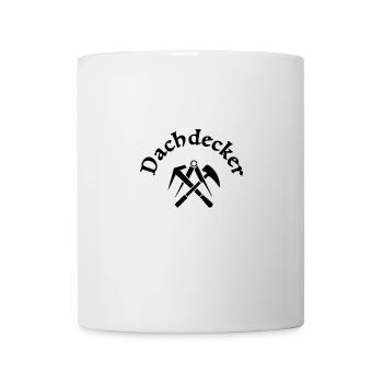 Dachdecker Zunftzeichen Schwarz - Tasse - Weiß - Vorne