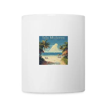 Retro Charm Mexico: Cancun & Isla Mujeres Design - Mug blanc - blanc - Devant