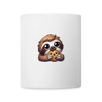 Cute Sloth Cookies Cartoon Snacking - Mug - white - Front