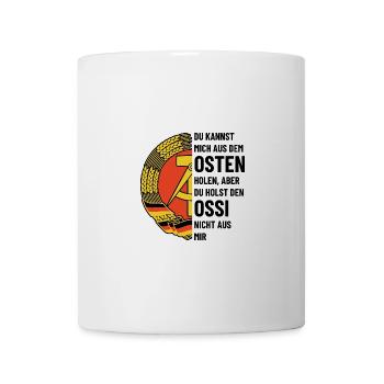 DDR Wappen, Osten, Ossi Geschenk - Tasse - Weiß - Vorne
