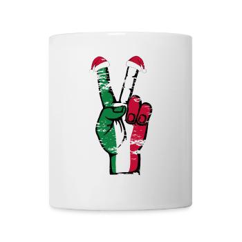 Italy Flag Christmas Peace Symbol Used - Mug - white - Front