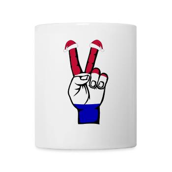 Holland Flag Christmas Peace Symbol - Mug - white - Front