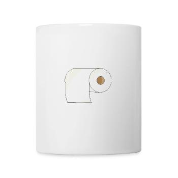 Minimalistische Toilettenpapierrolle - Tasse - Weiß - Vorne