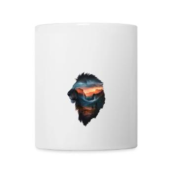 Löwe Wandern Lion Hiking design - Tasse - Weiß - Vorne