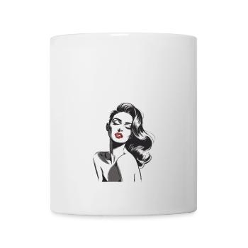 Dessin d’une jolie femme - Mug blanc - blanc - Devant