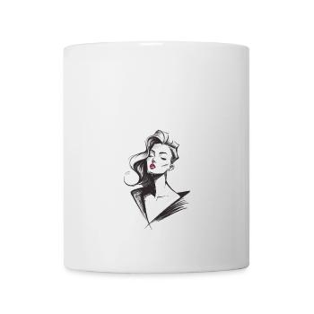 Dessin d’une jolie femme - Mug blanc - blanc - Devant